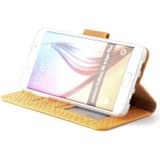 Schubben design Lederen Bookcase hoesje - Oranje voor de Samsung Galaxy S6 Edge Plus