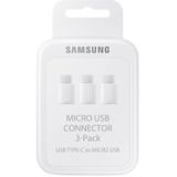 Samsung Originele Micro-USB naar Type-C Adapter 3-Pack - Wit