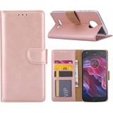 Bookcase Motorola Moto X4 hoesje - Rosé Goud