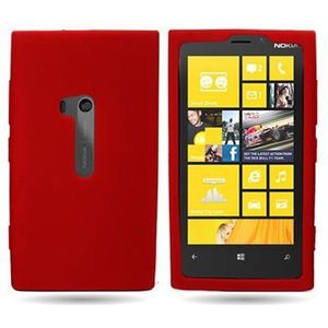 Nokia Lumia 920 siliconen (gel) achterkant hoesje - Rood