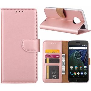 Bookcase Motorola Moto G6 Plus hoesje - Rosé Goud