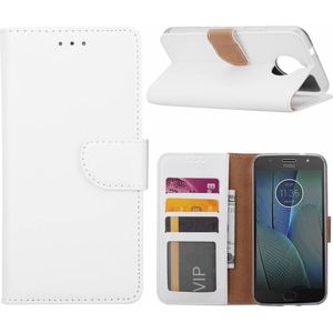 Bookcase Motorola Moto G5S Plus hoesje - Wit