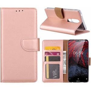 Bookcase Nokia 6.1 Plus hoesje - Rosé Goud