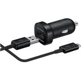Samsung Originele Adaptive Fast Charging Mini Autolader met 100cm Mirco-USB kabel - Zwart