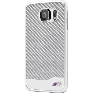 BMW Hard Backcover Zilver Carbon hoesje voor de Samsung Galaxy S6