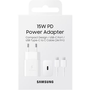 Samsung EP-T510 USB-C Snellader 15W + USB-C Kabel 1m Wit