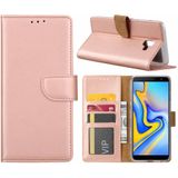 Bookcase Samsung Galaxy J6 Plus 2018 hoesje - Rosé Goud