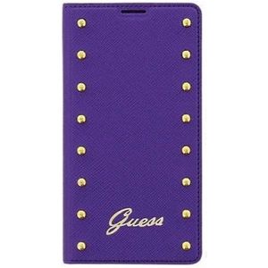 Guess Originele Studded Collection Folio Bookcase hoesje - Paars voor de Samsung Galaxy S5 / S5 Plus / S5 Neo