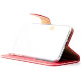 Schubben design  Apple iPhone 8 Plus - Rood lederen bookcase hoesje
