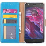 Bookcase Motorola Moto X4 hoesje - Blauw