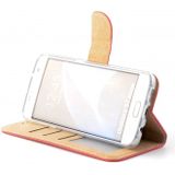 Schubben design Lederen Bookcase hoesje - Rood voor de Samsung Galaxy S7 Edge