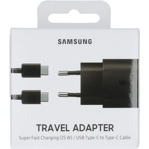 Samsung Galaxy Adaptive Super Fast Charging Oplader met Type-C naar Type-C kabel - Zwart