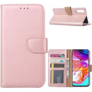 Bookcase Samsung Galaxy A70 hoesje - Rosé Goud