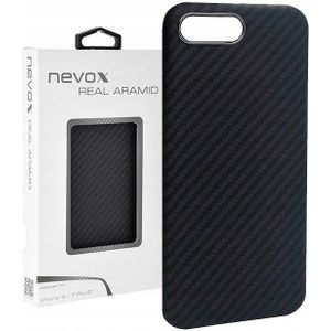 Nevox Originele Aramide Back Cover Hoesje voor de Apple iPhone 7 Plus / 8 Plus - Zwart