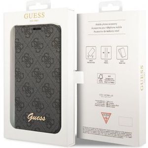 Guess Originele Monogram Bookcase hoesje voor de Apple iPhone 14 Plus - Grijs