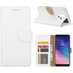 Bookcase Samsung Galaxy A6 Plus 2018 hoesje - Wit