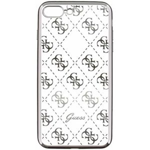 Guess Originele Scarlett Transparant Hard TPU Back Cover Hoesje voor de Apple iPhone 7 / 8 Plus - Zilver