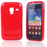 Samsung Galaxy Ace Plus siliconen (gel) achterkant hoesje - Rood