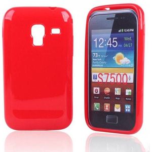 Samsung Galaxy Ace Plus siliconen (gel) achterkant hoesje - Rood