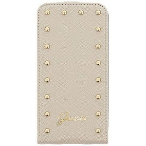 Guess Originele Studded Collection Flip Case hoesje voor de Samsung S5 - Beige