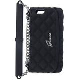 Guess Quilted Collectie Apple iPhone 6 / 6S Originele Silicone Clutch Case hoesje - Zwart