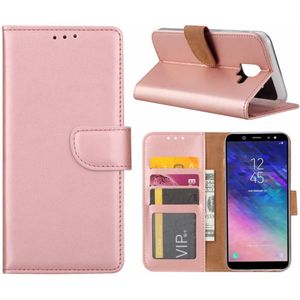 Bookcase Samsung Galaxy A6 2018 hoesje - Rosé Goud