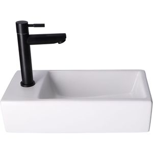 Fontein Keramisch Mat Wit Links 40,5 Cm Axla
