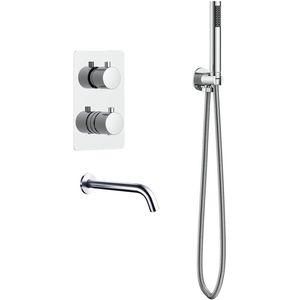 Thermostatische Inbouw Badkraan Met Handdouche Chroom Rigna