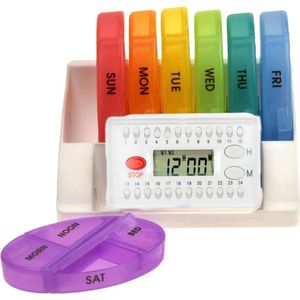 Medicijn Weeklader - Met Alarm - Compact Formaat - 7 Doosjes - Gebruiksvriendelijk