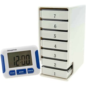 Weeklader JP7 en los Medicijnalarm met 5 duidelijke alarmen