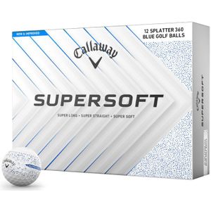Callaway Supersoft Splatter 360 blauw golfbal wit