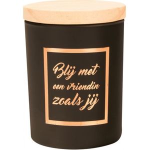 Geurkaars Vriendin Zwart 8cm