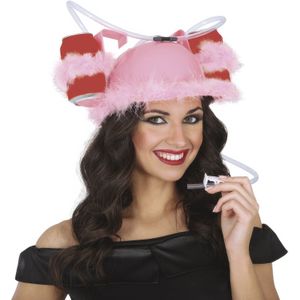 Drankhelm Roze Veren