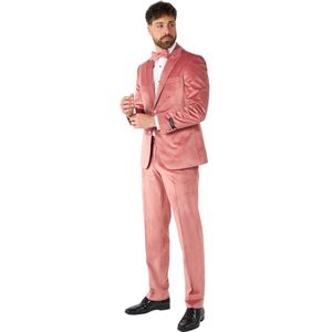 Lichtroze Velvet Smoking Heren OppoSuits
