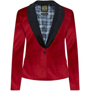 OppoSuits - Bordeaux Rode Velvet Blazer - Dames - Slim Fit