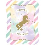 Unicorn Uitnodigingen 12cm 8st