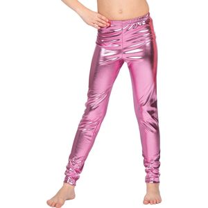 Lichtroze Legging Meisje Metallic