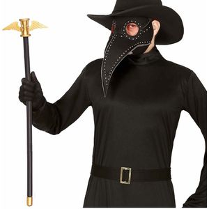 Zwart Gouden Wandelstok 1m