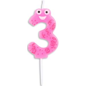 Kaars 3 Jaar Meisje 4,9cm