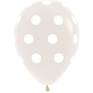 Ballonnen Polka Dots Clear 12cm 50st