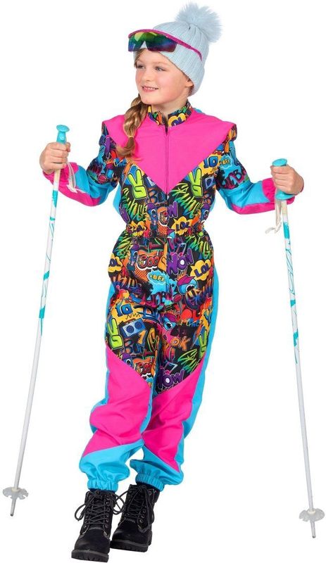 Wilbers - 3491 Retro - Kinderskipak - Roze - Jaren 80-print