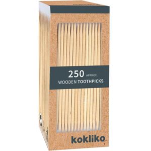 Bruine Cocktailprikkers Hout 250st
