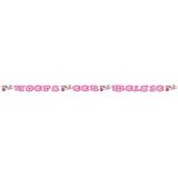 Letterslinger Hoera Een Meisje - Roze - 3,2 meter lang - Ideaal voor geboorte van een meisje