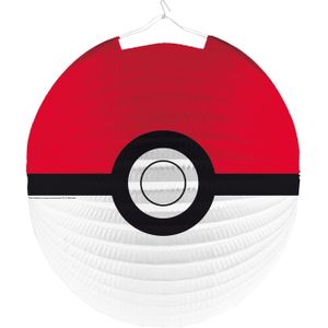 Pokemon thema lampion Poke Ball  25 cm - thema feest lampion/lantaarn voor kinderfeestje/verjaardag