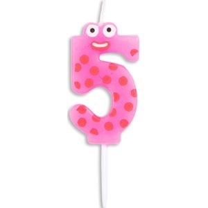 Kaars 5 Jaar Meisje 4,9cm