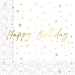 Birthday Candles Fsc Two Ply Paper Napkins 33X33Cm 20St