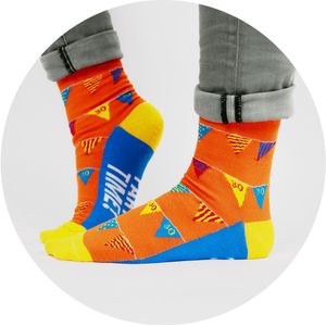 Grappige Sokken 30 Jaar Vlaggetjes 1 paar