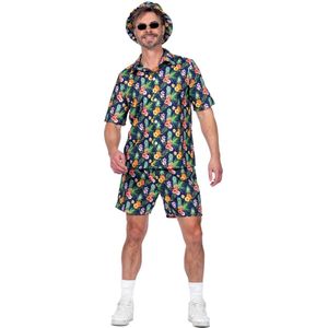 WILBERS & WILBERS 5678 - Festival-set - Ananasmotief - Korte Broek - Overhemd - Zomeroutfit