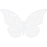 Tafeldecoratie Vlinder Papier Wit 6,5cm 10st