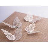 Tafeldecoratie Vlinder Papier Wit 6,5cm 10st